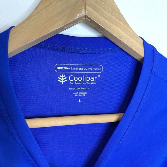 Coolibar 2 Piece Tank Top & Shrug Top Blue Cover-up Athletic Womens Large Set - Picture 4 of 9